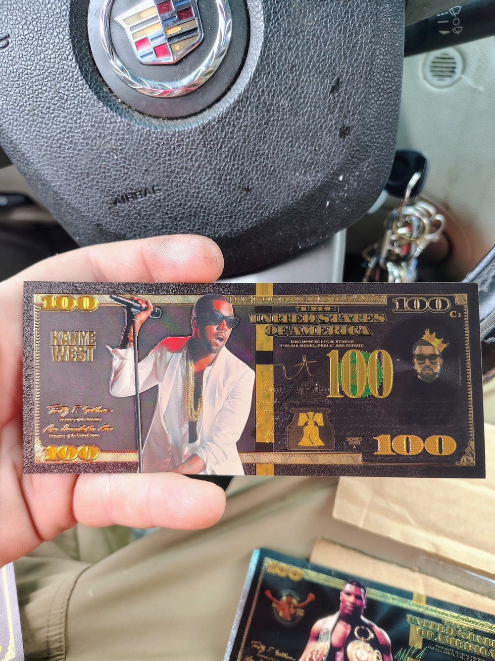 Novelty Kanye West Collectible Bill – Black and Gold